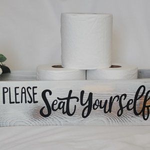 Warm Toilet Paper Decorations with sign Completely Free